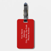 Étiquette À Bagage Art moderne de Mondrian (Dos Vertical)