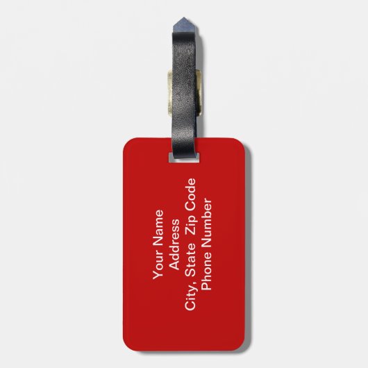 Étiquette À Bagage Art moderne de Mondrian (Dos Vertical)