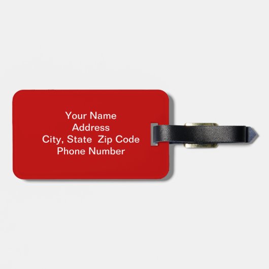 Étiquette À Bagage Art moderne de Mondrian (Dos horizontal)