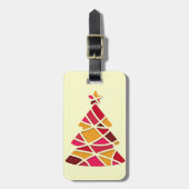 Étiquette À Bagage Art moderne élégant sapin de Noël (Devant Vertical)