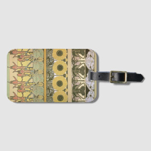 Étiquette À Bagage Art nouveau alphonse mucha fuschia tournesol flore