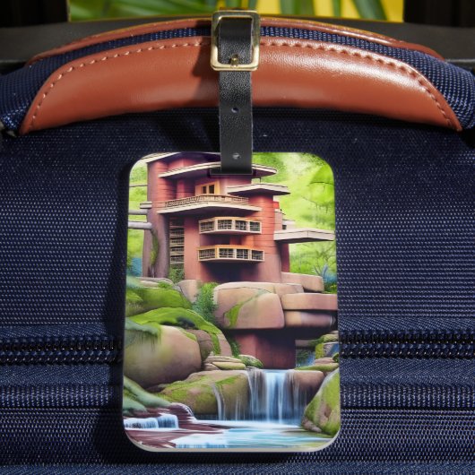 Étiquette À Bagage Art numérique de la maison d'arbre architectural (Insitu Rectoal 2)