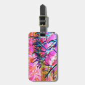 Étiquette À Bagage Art original : "Dangereux en rose" (Devant Vertical)