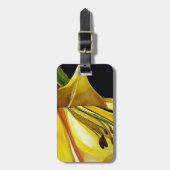 Étiquette À Bagage Art original de Lys doré jaune (Devant Vertical)