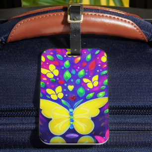 Étiquette À Bagage Art papillon