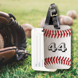 Étiquette À Bagage Art personnalisé de numéro de baseball – Photo de