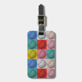 Étiquette À Bagage Art pop baseball (Devant Vertical)