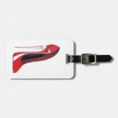 Étiquette À Bagage Art stylet rouge de chaussure de talon de (Devant horizontal)