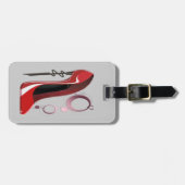 Étiquette À Bagage Art stylet rouge et bracelets de chaussure (Devant horizontal)