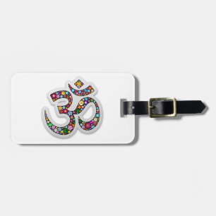 Étiquette À Bagage Art symbolique floral Namaste