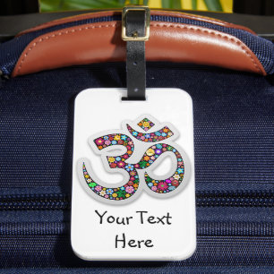 Étiquette À Bagage Art symbolique floral Namaste
