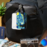 Étiquette À Bagage Art Van Gogh, Nuit étoilée, célèbre peinture<br><div class="desc">Art Van Gogh : Marque pour bagages Starry Night. Peinture d'art de renommée mondiale.</div>