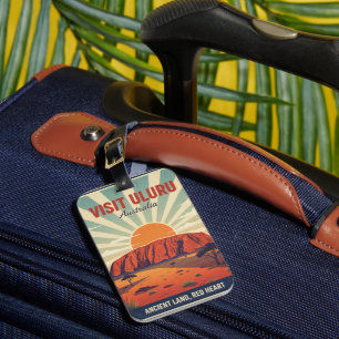 Étiquette À Bagage Art vintage Uluru Outback Australie