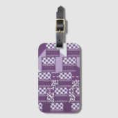 Étiquette À Bagage Art violet artistique belle Motif design art (Devant Vertical)