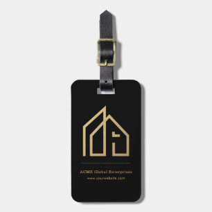 Étiquette À Bagage Article promotionnel Nom immobilier moderne Logo