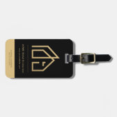 Étiquette À Bagage Article promotionnel Nom immobilier moderne Logo (Devant horizontal)