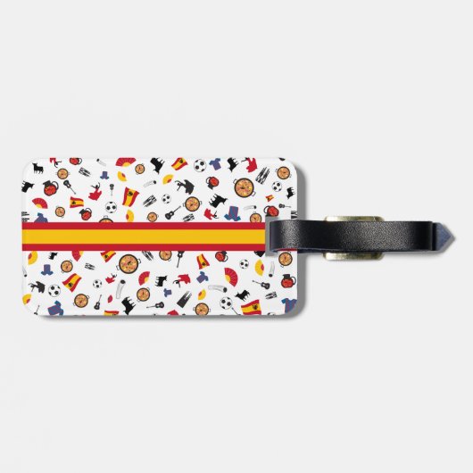 Étiquette À Bagage Articles de l'Espagne avec le drapeau pour ajouter (Dos horizontal)