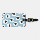 Étiquette À Bagage Artisanat de Crochet à Knit d'impression de mouton (Devant horizontal)