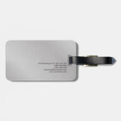 Étiquette À Bagage Artiste de maquillage branché Silver Grey Orange M (Dos horizontal)