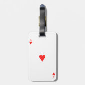 Étiquette À Bagage As des coeurs (Dos Vertical)