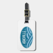 Étiquette À Bagage Asheville Caroline du Nord Extérieur (Devant Vertical)