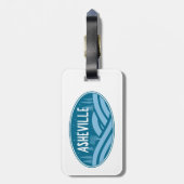 Étiquette À Bagage Asheville Caroline du Nord Extérieur (Dos Vertical)