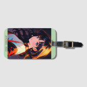 Étiquette À Bagage Asian anime cute girl design (Devant Horizontal)