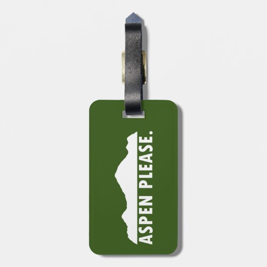 Étiquette À Bagage Aspen S'Il Vous Plaît (Dos Vertical)