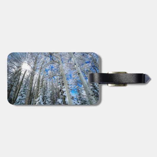 Étiquette À Bagage Aspens d'hiver (Dos horizontal)