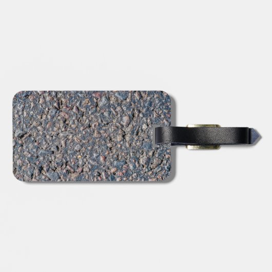 Étiquette À Bagage Asphalte et texture de galets (Dos horizontal)