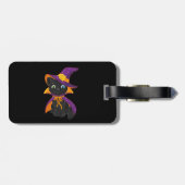 Étiquette À Bagage assistant de dessin animé avec différents yeux col (Dos horizontal)