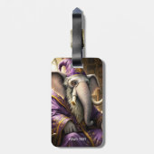 Étiquette À Bagage Assistant Eléphant d'Imaginaire mignon (Dos Vertical)