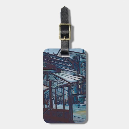 Étiquette À Bagage Astor Place Aborigènes, New York, (Devant Vertical)