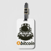 Étiquette À Bagage Astronaut BITCOIN-Crypto (Devant Vertical)