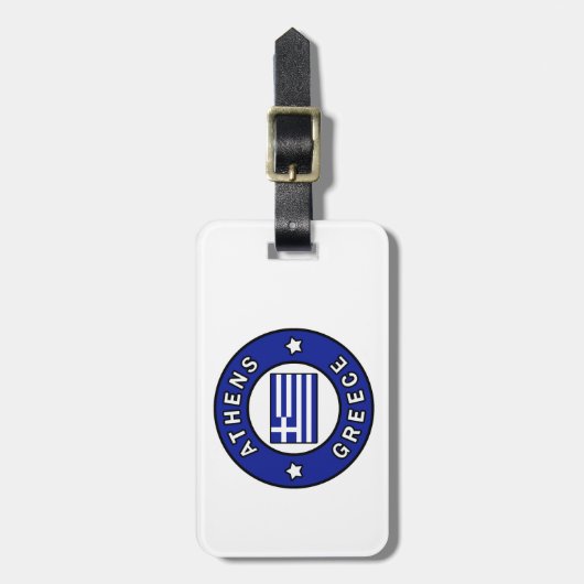 Étiquette À Bagage Athènes Grèce (Devant Vertical)