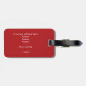 Étiquette À Bagage athlètes monogrammed sur mesure rouge vert soccer (Dos horizontal)