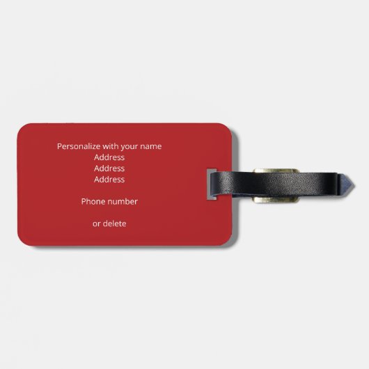 Étiquette À Bagage athlètes monogrammed sur mesure rouge vert soccer (Dos horizontal)