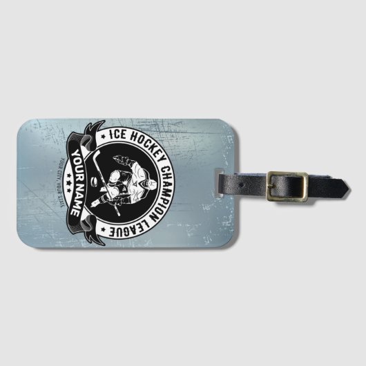 Étiquette À Bagage Athlétisme de hockey (Devant Horizontal)