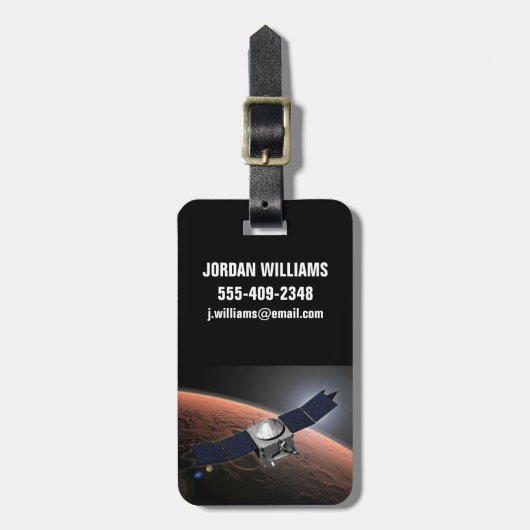 Étiquette À Bagage Atmosphère Mars Et Mission D'Évolution Volatile. (Devant Vertical)