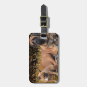 Étiquette À Bagage Attache pour valise Bouledogue français Mastiff (Devant Vertical)