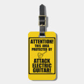 Étiquette À Bagage Attaquer la guitare électrique (Devant Vertical)
