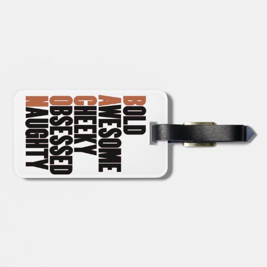 Étiquette À Bagage Attitude de Bacon (Dos horizontal)