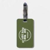 Étiquette À Bagage Au Sable River Michigan Kayak (Dos Vertical)