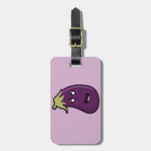 Étiquette À Bagage Aubergine de Kawaii (Devant Vertical)