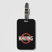 Étiquette À Bagage Aucun blanc en blanc noir (Devant Vertical)