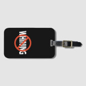 Étiquette À Bagage Aucun blanc en blanc noir (Devant Horizontal)