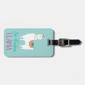 Étiquette À Bagage Aucun LAMA de drame (Devant horizontal)