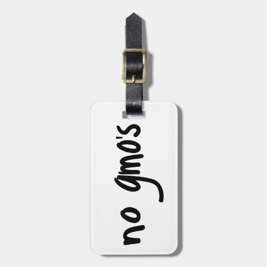 Étiquette À Bagage Aucun OGM pour un environnement alimentaire sain B (Devant Vertical)