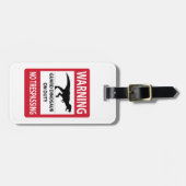 Étiquette À Bagage Aucun signe de violation de propriété (T-Rex) (Devant horizontal)