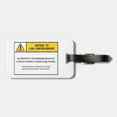 Étiquette À Bagage "Aucune recherche étiquette de bagage sans (Dos horizontal)